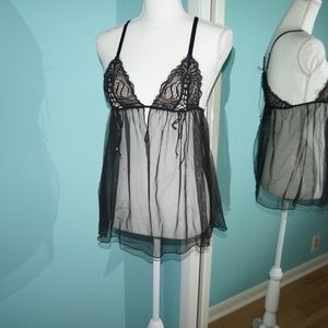 VS lingerie babydoll small black lace nightie